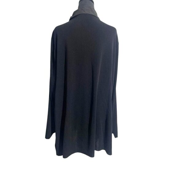 Misook Size 3X  Top Blouse Jacket Button Down Drawstring Pockets - Picture 4 of 6